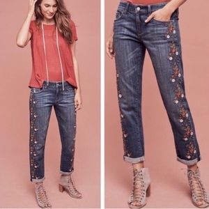 Anthropologie Embroidered Jeans Sz 27